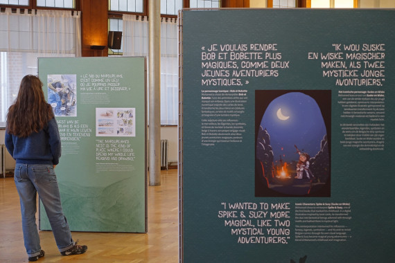 Belgische helden, blikken uit de wereld - © Daniel Fouss / Stripmuseum test