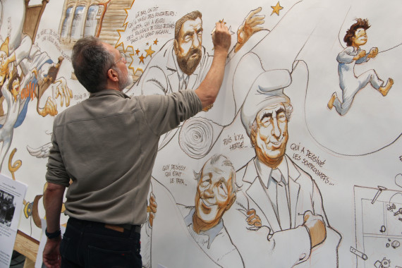 Hommage aan Frank Pé - © Daniel Fouss / Stripmuseum test